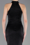 Schwarz Abendkleid Lang ABU6083