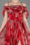 Rot Abendkleid Lang ABU5133