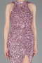 Puder Abendkleid Schuppig Lang ABU5135