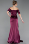 Pflaume Abendkleid İm Meerjungfrau-Stil Satin Lang ABU5765