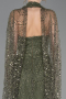 Abendkleid Lang Perlenbesetzt Khaki ABU6154