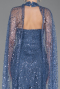 Abendkleid Lang Perlenbesetzt Indigo ABU6154