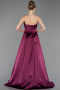 Pflaume Abendkleid Satin Lang ABU5932