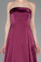 Pflaume Abendkleid Satin Lang ABU5932