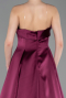 Pflaume Abendkleid Satin Lang ABU5932