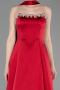 Abendkleid Lang Satin Weinrot ABU6156