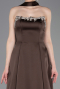 Abendkleid Lang Satin Braun ABU6156