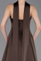Abendkleid Lang Satin Braun ABU6156