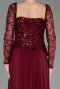 Abendkleid Lang Chiffon Weinrot ABU6157