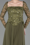 Abendkleid Lang Chiffon Khaki ABU6157