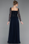 Abendkleid Lang Chiffon Marineblau ABU6157