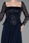 Abendkleid Lang Chiffon Marineblau ABU6157