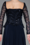 Abendkleid Lang Chiffon Marineblau ABU6157