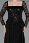 Abendkleid Lang Chiffon Schwarz ABU6157