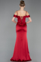Abschlusskleid Lang Satin Weinrot ABU6158