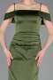 Abschlusskleid Lang Satin Khaki ABU6158