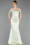 Abschlusskleid Lang Satin Minzgrün ABU6158