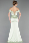 Abschlusskleid Lang Satin Minzgrün ABU6158