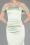 Abschlusskleid Lang Satin Minzgrün ABU6158
