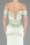 Abschlusskleid Lang Satin Minzgrün ABU6158