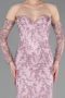 Abendkleid Lang Guipure Spitze Puder ABU6159