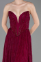 Abschlusskleid Lang Spitze Pflaume ABU6160