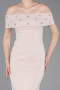 Abschlusskleid Lang Beige ABU6161