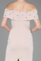 Abschlusskleid Lang Beige ABU6161