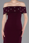 Abschlusskleid Lang Violett dunkel ABU6161