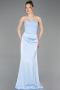 Abschlusskleid Lang Satin Eisblau ABU6096