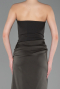 Abschlusskleid Lang Satin Khaki ABU6096