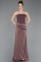 Abschlusskleid Lang Satin Braun ABU6096