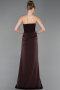 Abschlusskleid Lang Satin Dunkelbraun ABU6096