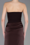 Abschlusskleid Lang Satin Dunkelbraun ABU6096