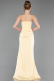 Abschlusskleid Lang Satin Gelb ABU6096