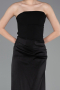 Abschlusskleid Lang Satin Schwarz ABU6096