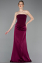 Abschlusskleid Lang Satin Kirschrot ABU6096
