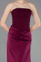 Abschlusskleid Lang Satin Kirschrot ABU6096