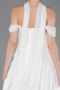 Partykleid Midi Chiffon Weiß ABK2619