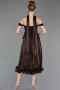Partykleid Midi Chiffon Braun ABK2619