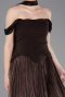 Partykleid Midi Chiffon Braun ABK2619