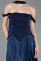 Partykleid Midi Chiffon Marineblau ABK2619