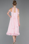 Partykleid Midi Chiffon Puder ABK2619