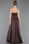 Abschlusskleid Lang Satin Braun ABU6130