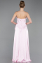Abschlusskleid Lang Satin Puder ABU6130