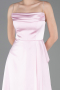 Abschlusskleid Lang Satin Puder ABU6130