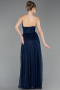 Abschlusskleid Lang Spitze Marineblau ABU6160