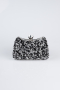Schwarz-Silber Abendtasche SH828