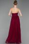 Abschlusskleid Lang Spitze Pflaume ABU6160