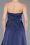 Abschlusskleid Lang Satin Marineblau ABU6130